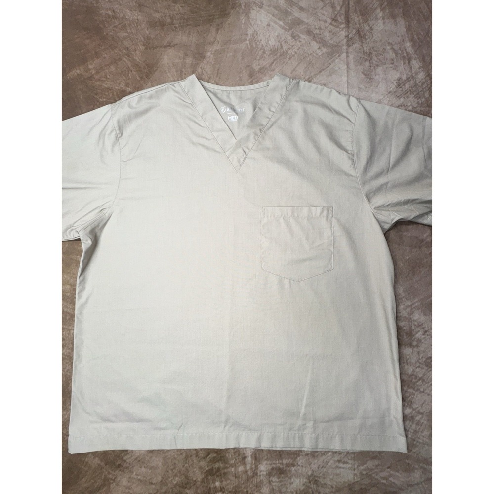 Allheart Scrub Top Unisex Grey Relaxed Fit Short Sleeves VNeck Shirt NWOT Medium